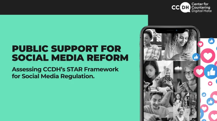 Public support for social media reform a new report by CCDH on our STAR Framework