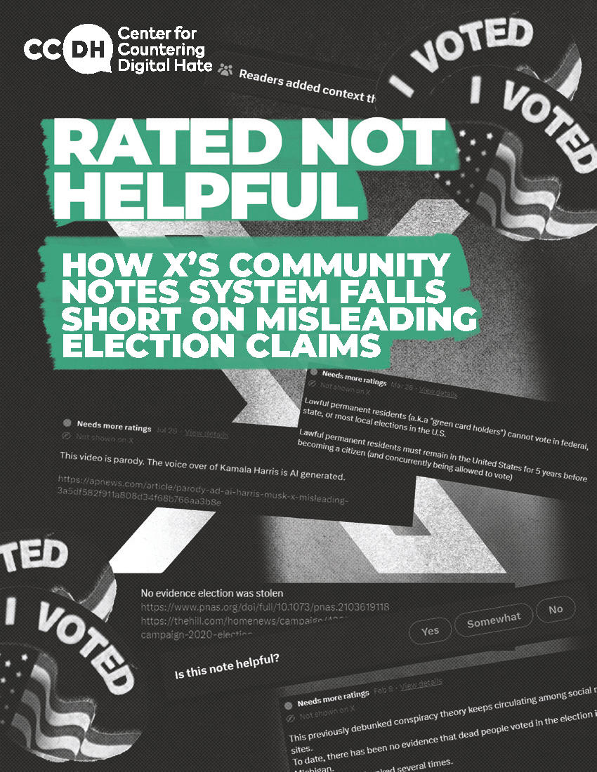 Rated not helpful — Center for Countering Digital Hate | CCDH